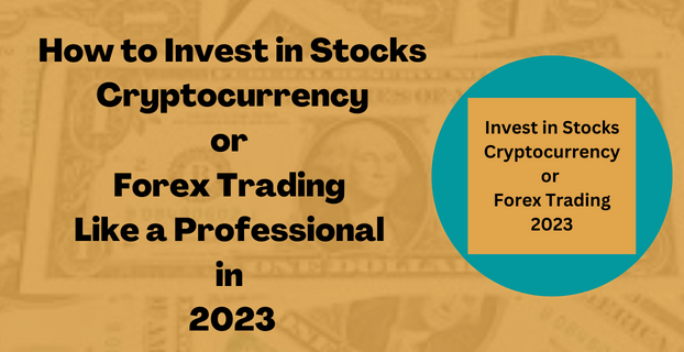 Invest in stocks, cryptocurrency, or Forex trading